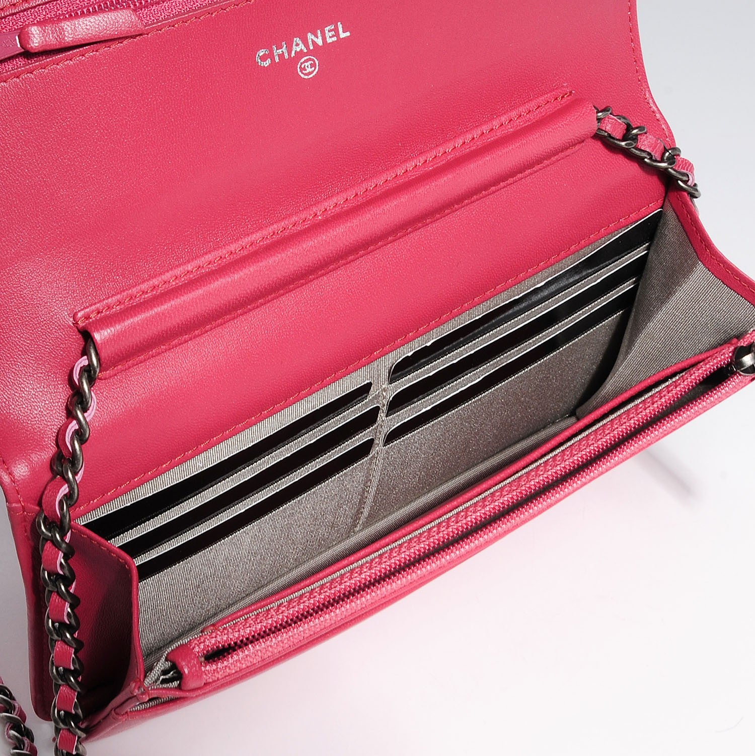 Chanel Lambskin Boy Wallet on Chain WOC Pink 5 of 8