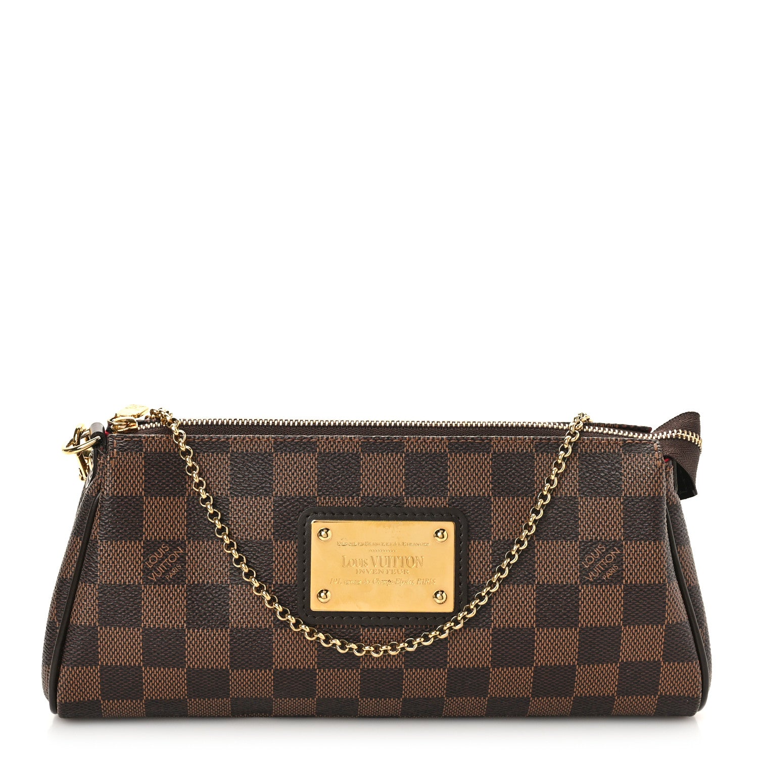 Louis Vuitton Damier Ebene Eva Clutch 1 of 8