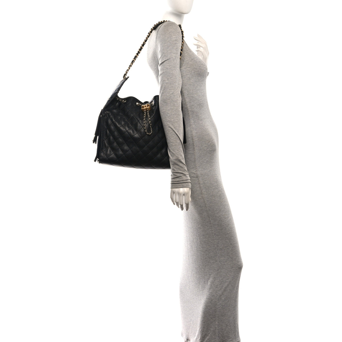 Chanel Caviar Quilted Medium Chanel 25 Handbag Black 2 of 12