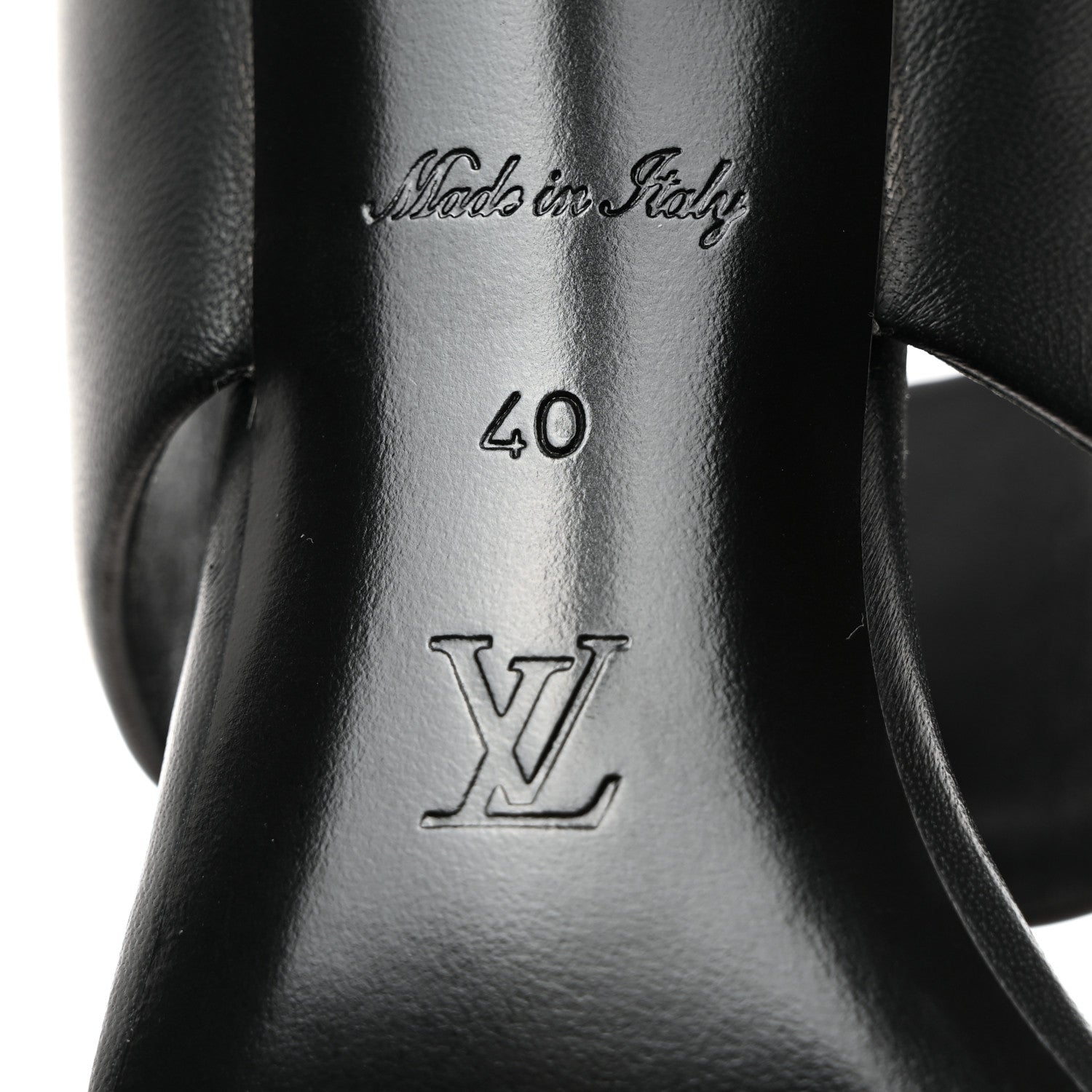 Louis Vuitton Lambskin Drapy Heel Mules 40 Black 8 of 8