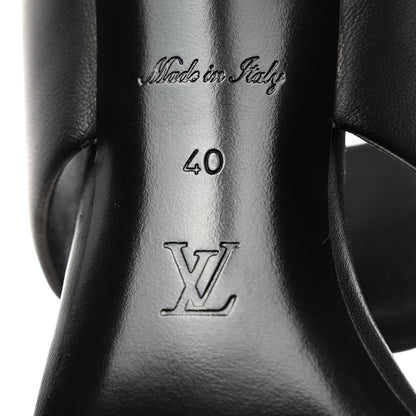 Louis Vuitton Lambskin Drapy Heel Mules 40 Black 8 of 8