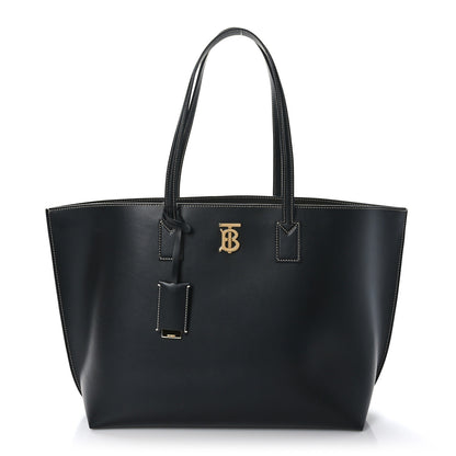 Burberry Calfskin Monogram Motif TB Medium Soft Tote Black 1 of 8