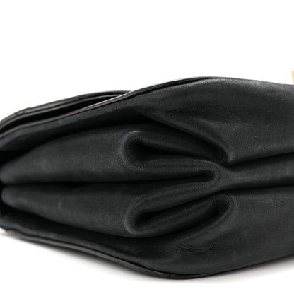 Chanel Glazed Calfskin Quilted Small Straight Lined Flap Black 9 of 11