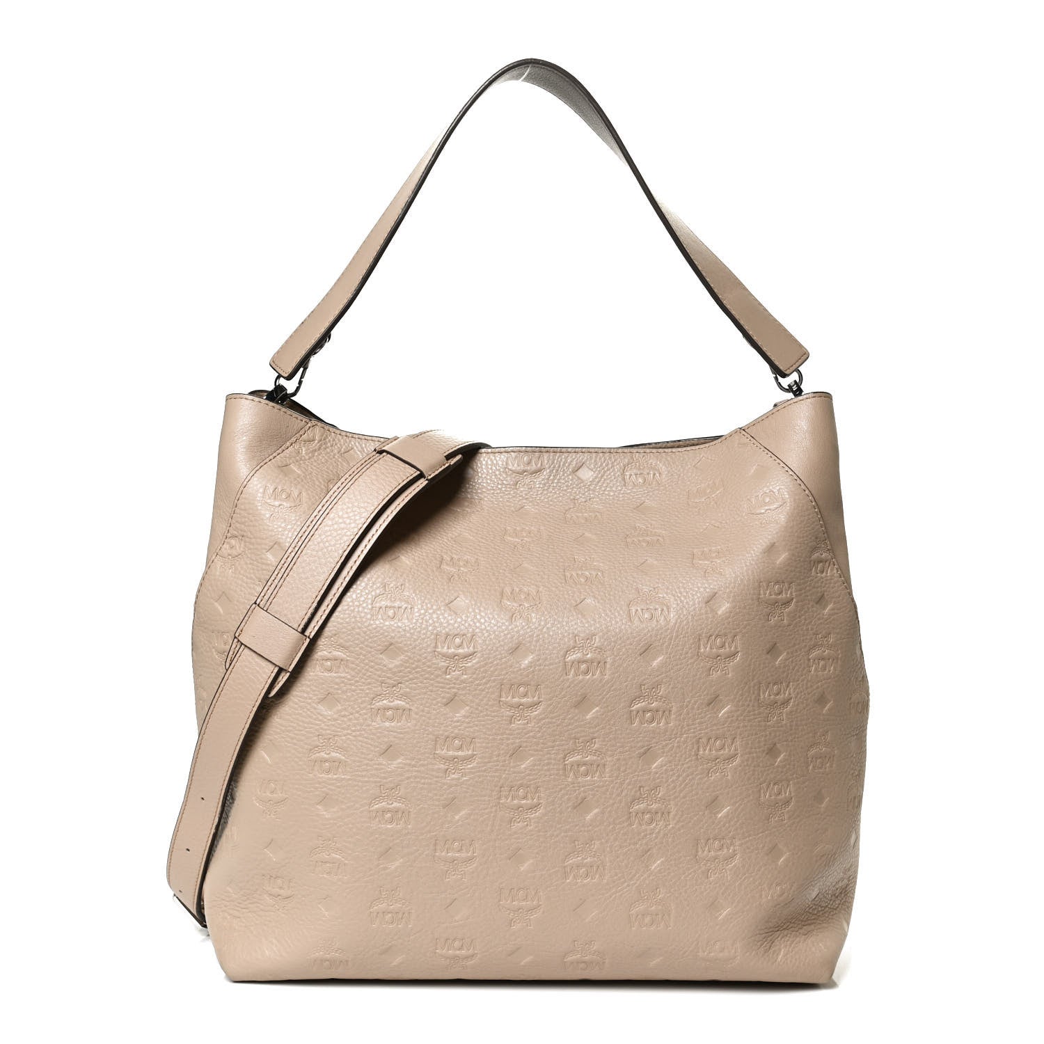 MCM Calfskin Ottomar Large Klara Hobo New Beige 1 of 11
