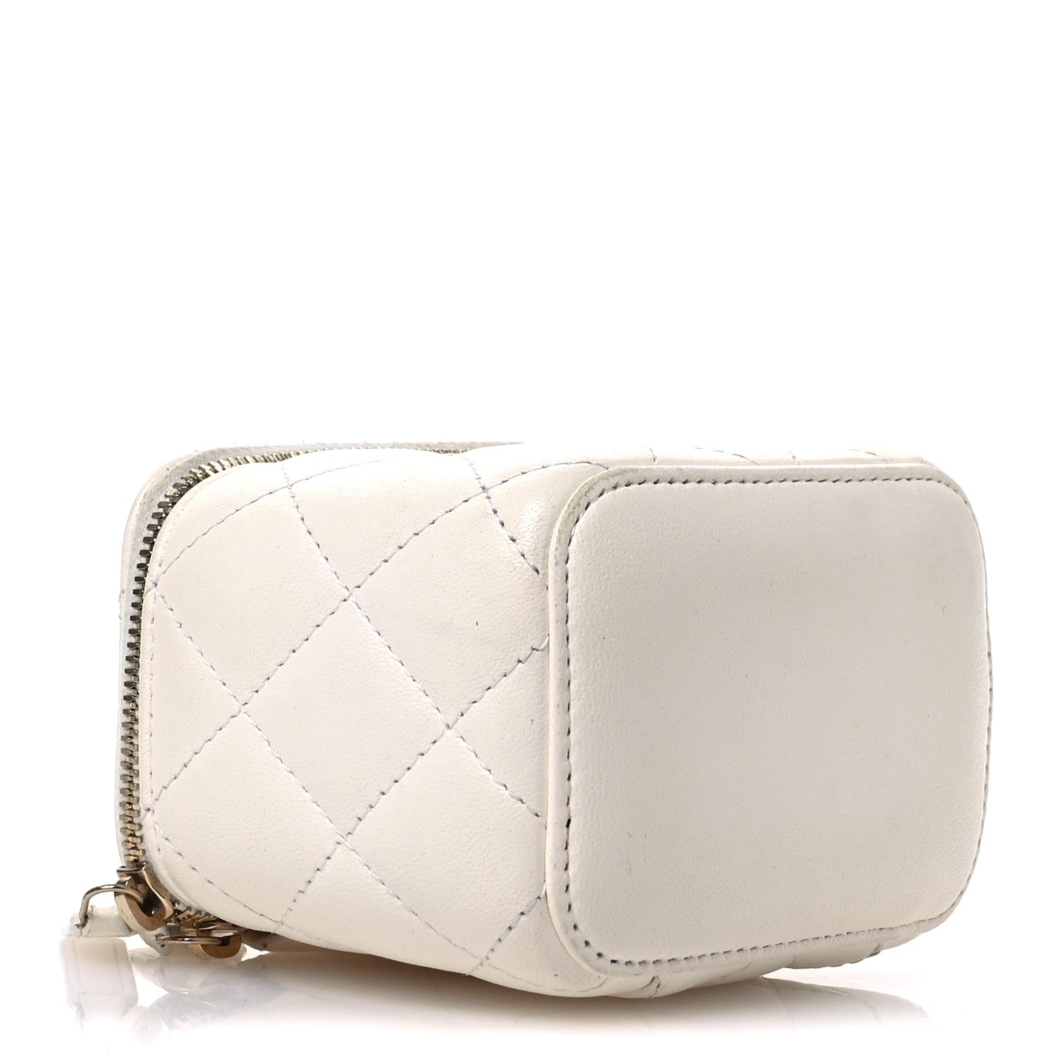 Chanel Lambskin Quilted My Chanel Lady Vanity Case With Chain White 4 of 13