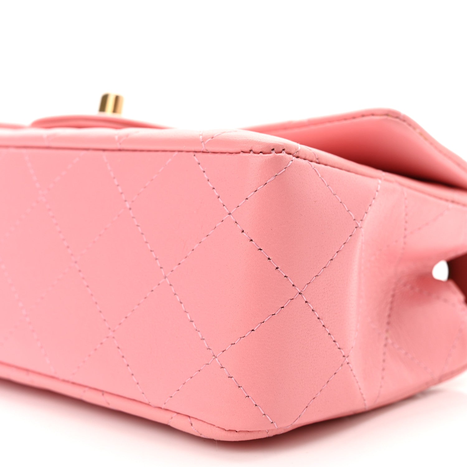 Chanel Lambskin Quilted Mini Rectangular Flap Pink 10 of 10