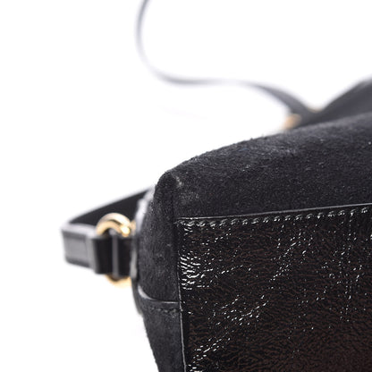 Gucci Suede Patent Web GG Small Ophidia Dome Shoulder Bag Black 13 of 14