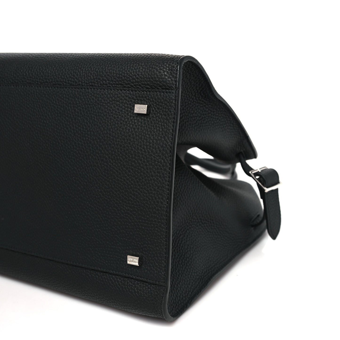 Matte Grained Calfskin Soft Margaux 15 Black