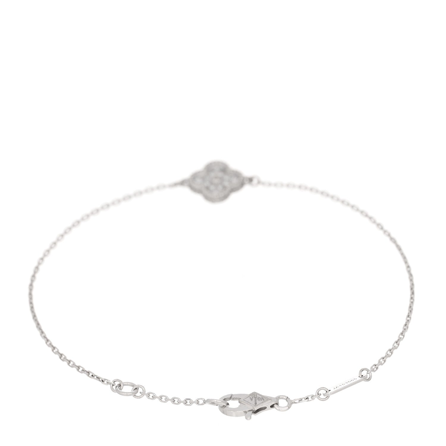Van Cleef & Arpels 18K White Gold Diamond Sweet Alhambra Bracelet 2 of 4