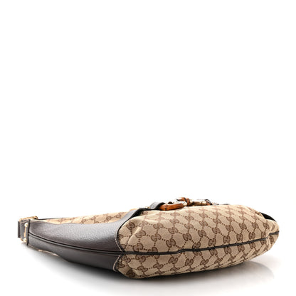 Gucci Monogram Bamboo Horsebit Hobo Dark Brown 4 of 12