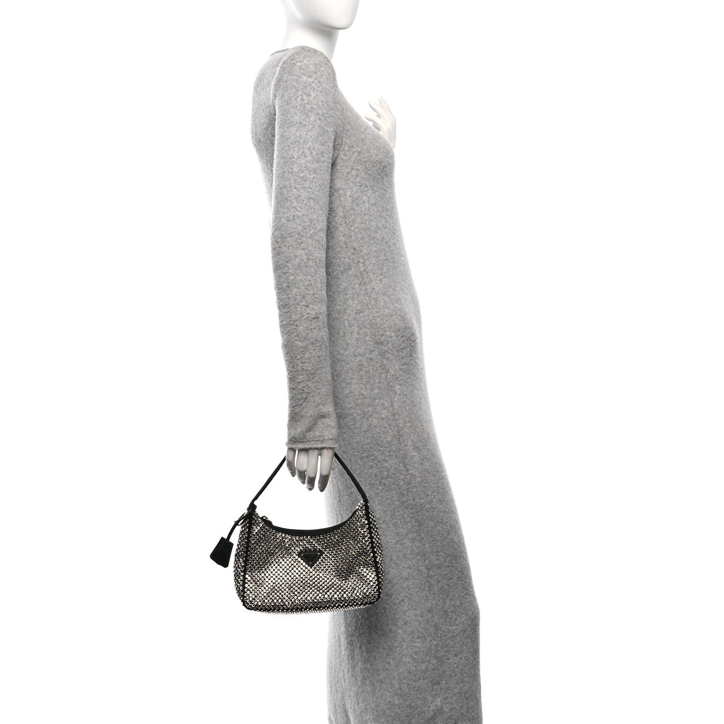 Satin Crystal Mini Re-Edition 2000 Bag Cristal