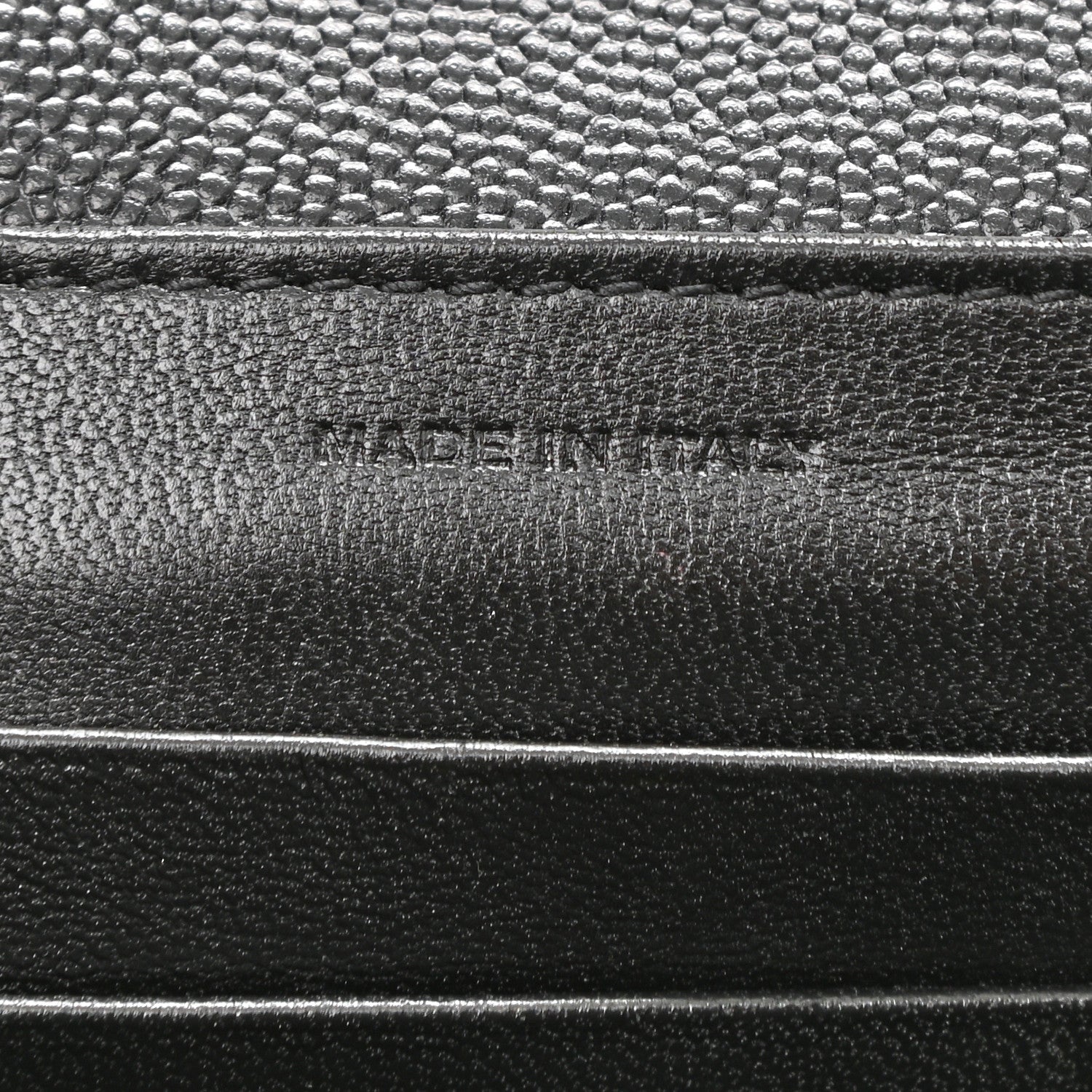 Saint Laurent Grain De Poudre Monogram Cassandra Chain Wallet Black 7 of 10