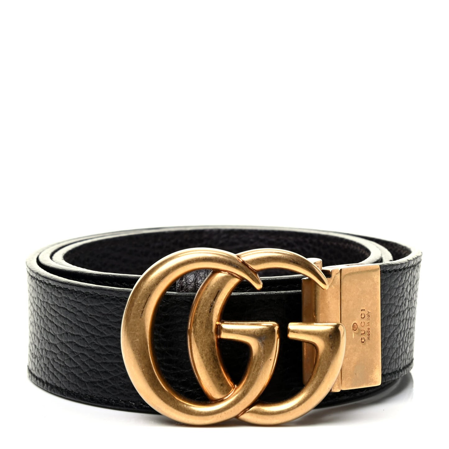 Calfskin Double G Reversible 37mm Belt 95 38 Black Cocoa