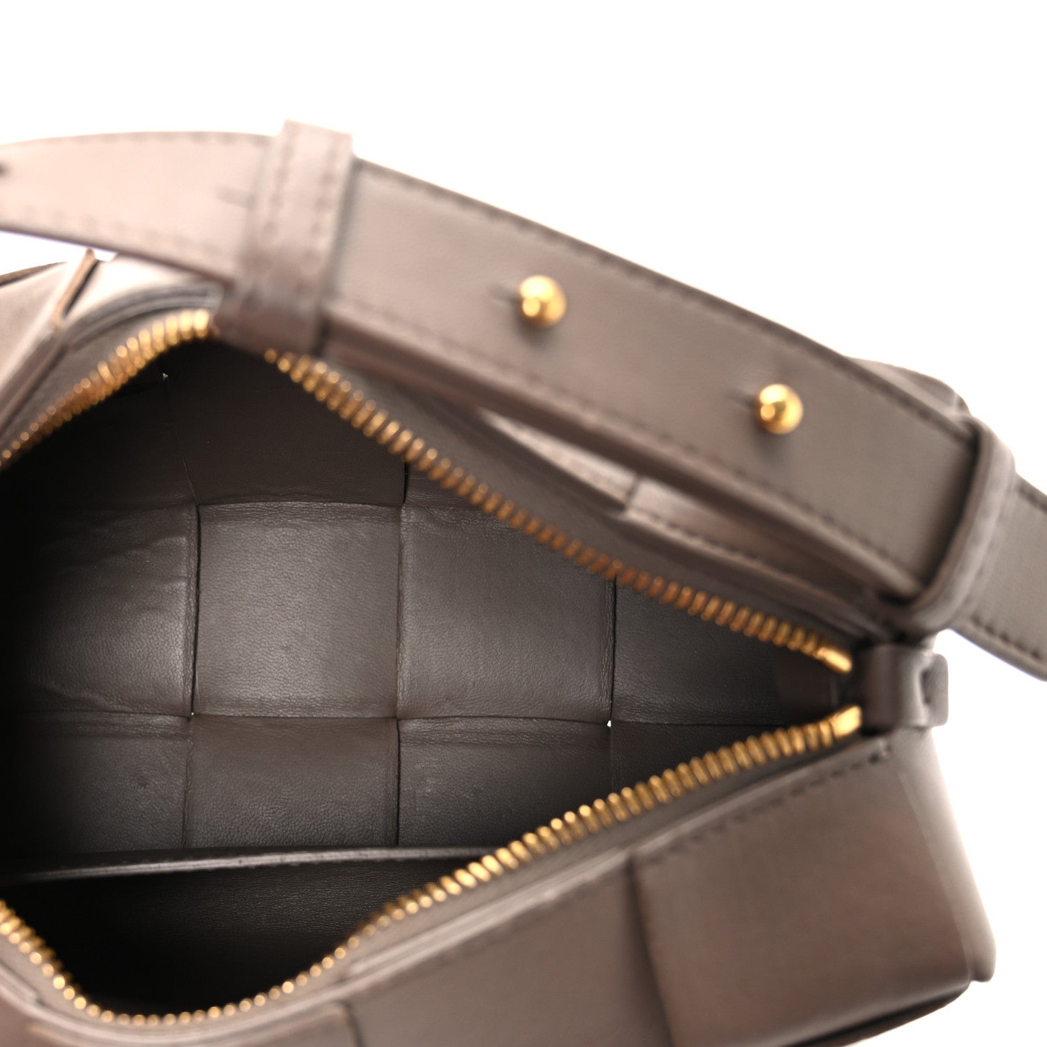 Bottega Veneta Lambskin Maxi Intrecciato Small Brick Cassette Bag Light Brown 5 of 10