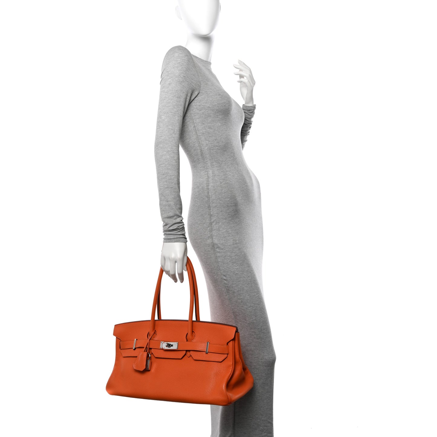 Taurillon Clemence JPG Shoulder Birkin II 42 Orange