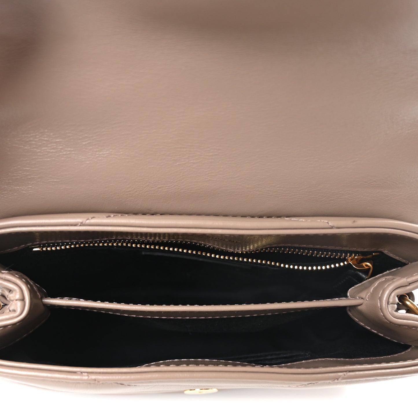 Calfskin Y Quilted Monogram Toy Loulou Crossbody Bag Taupe
