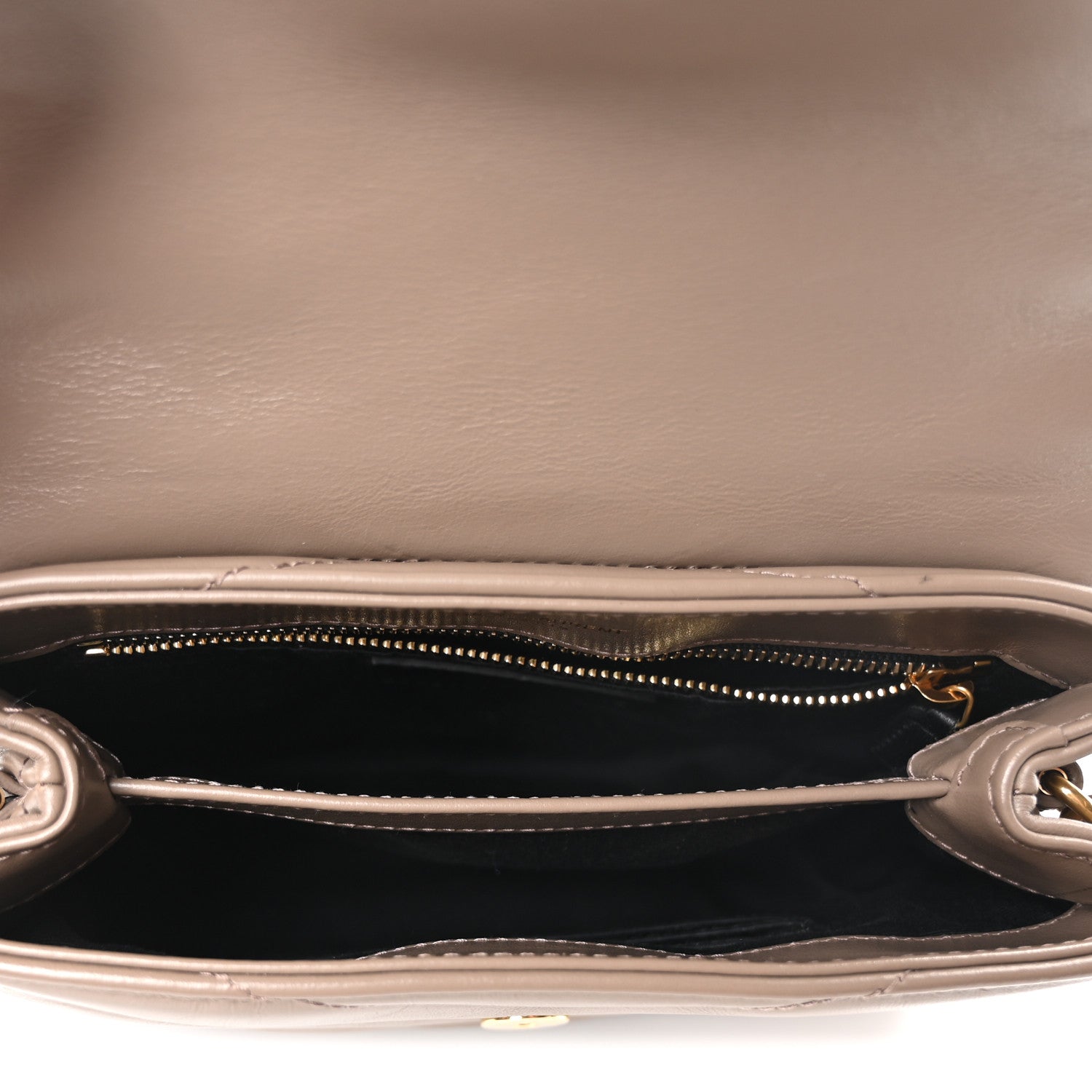 Saint Laurent Calfskin Y Quilted Monogram Toy Loulou Crossbody Bag Taupe 5 of 10