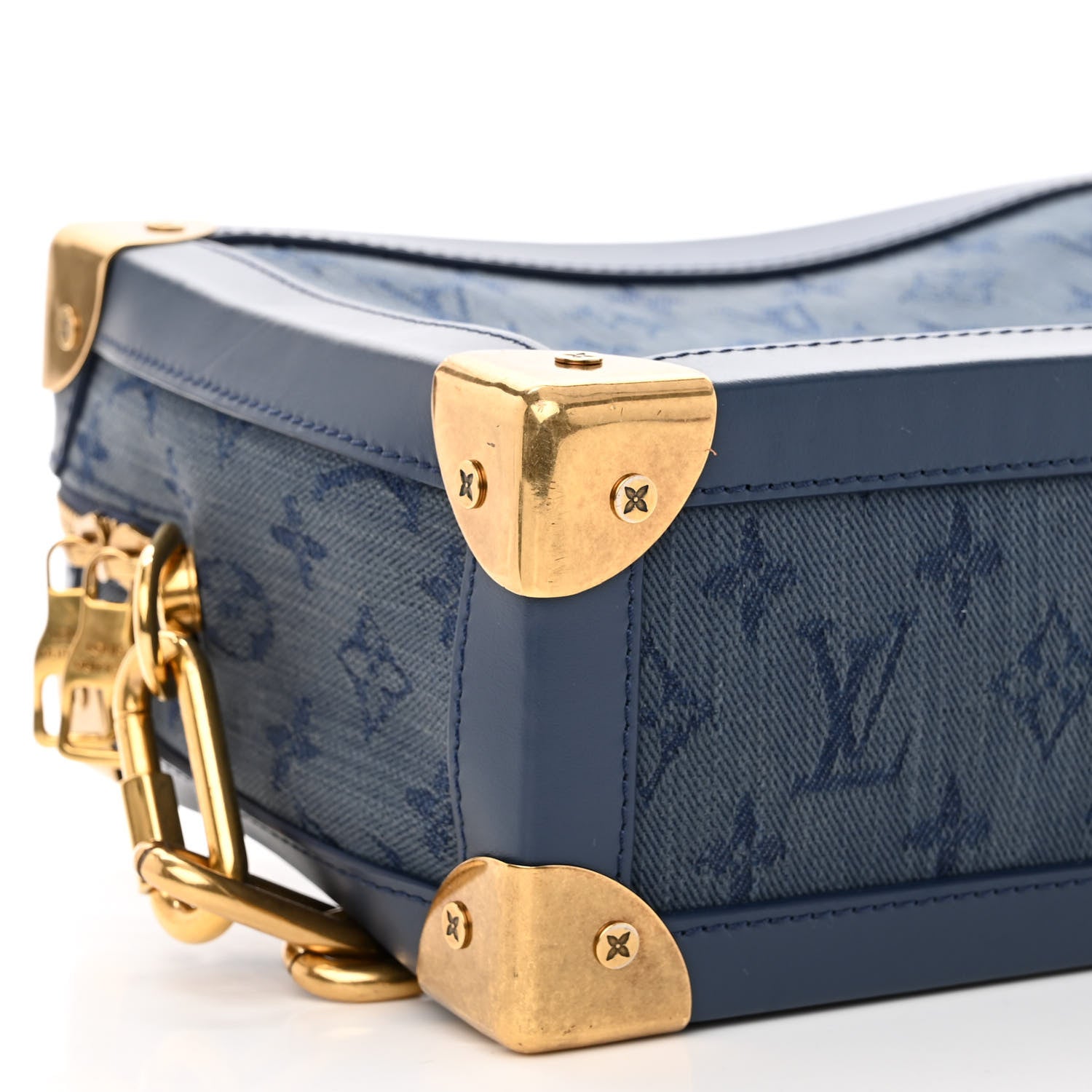 Louis Vuitton Denim Monogram Soft Trunk Navy 8 of 9