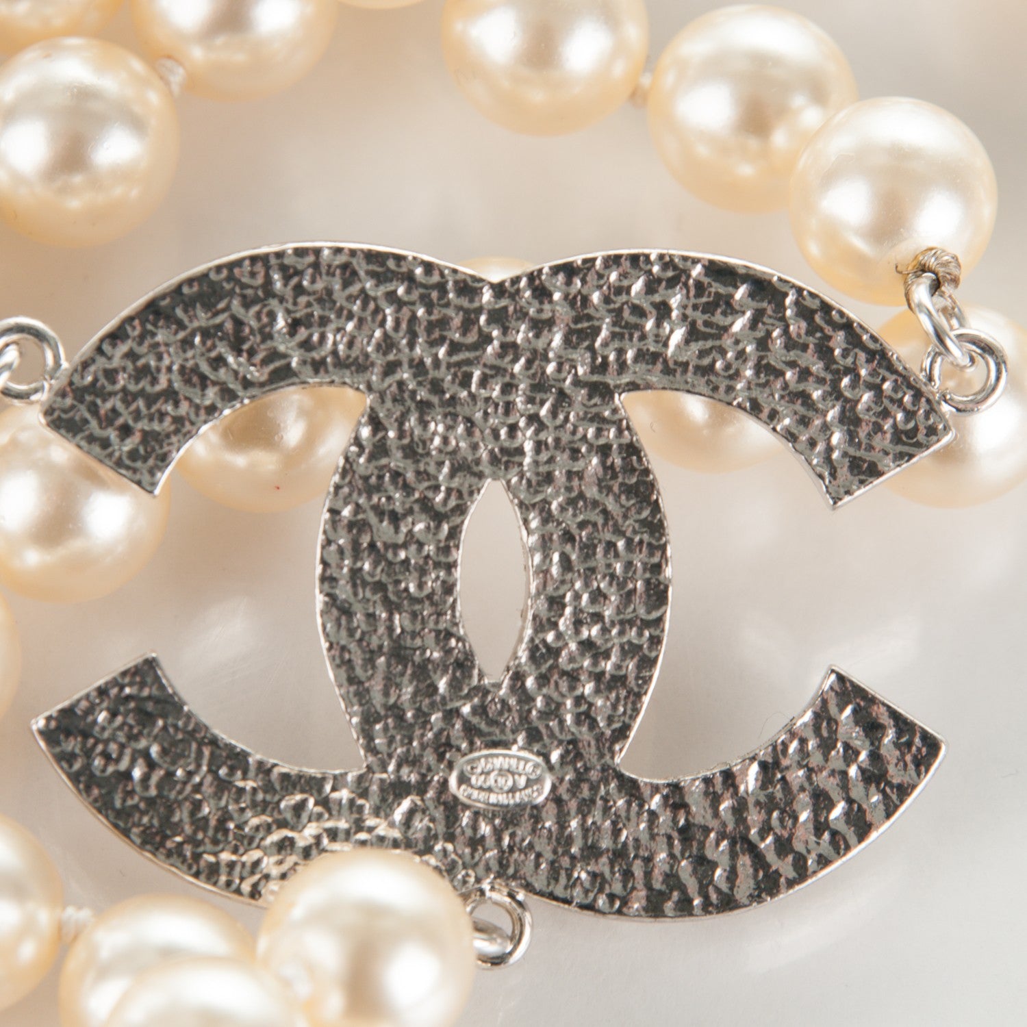 Chanel Pearl CC Double Strand Belt Silver 4 of 5