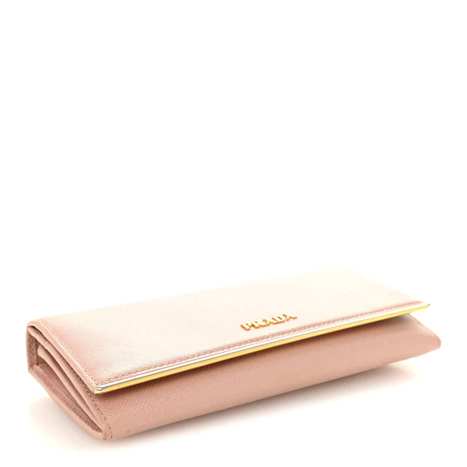 Prada Saffiano Metal Bar Continental Flap Wallet Orchidea 4 of 9