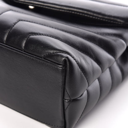 Saint Laurent Calfskin Y Quilted Monogram Small Loulou Chain Satchel Black 9 of 12