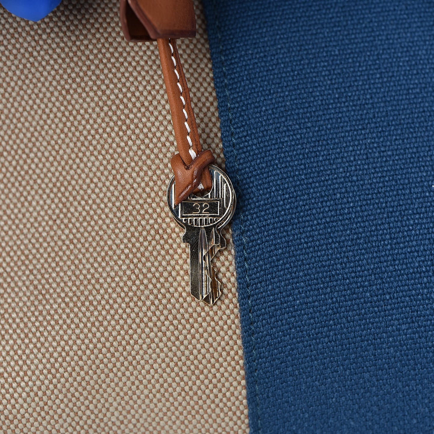 Toile Natural Barenia Flag Birkin 40 Fauve