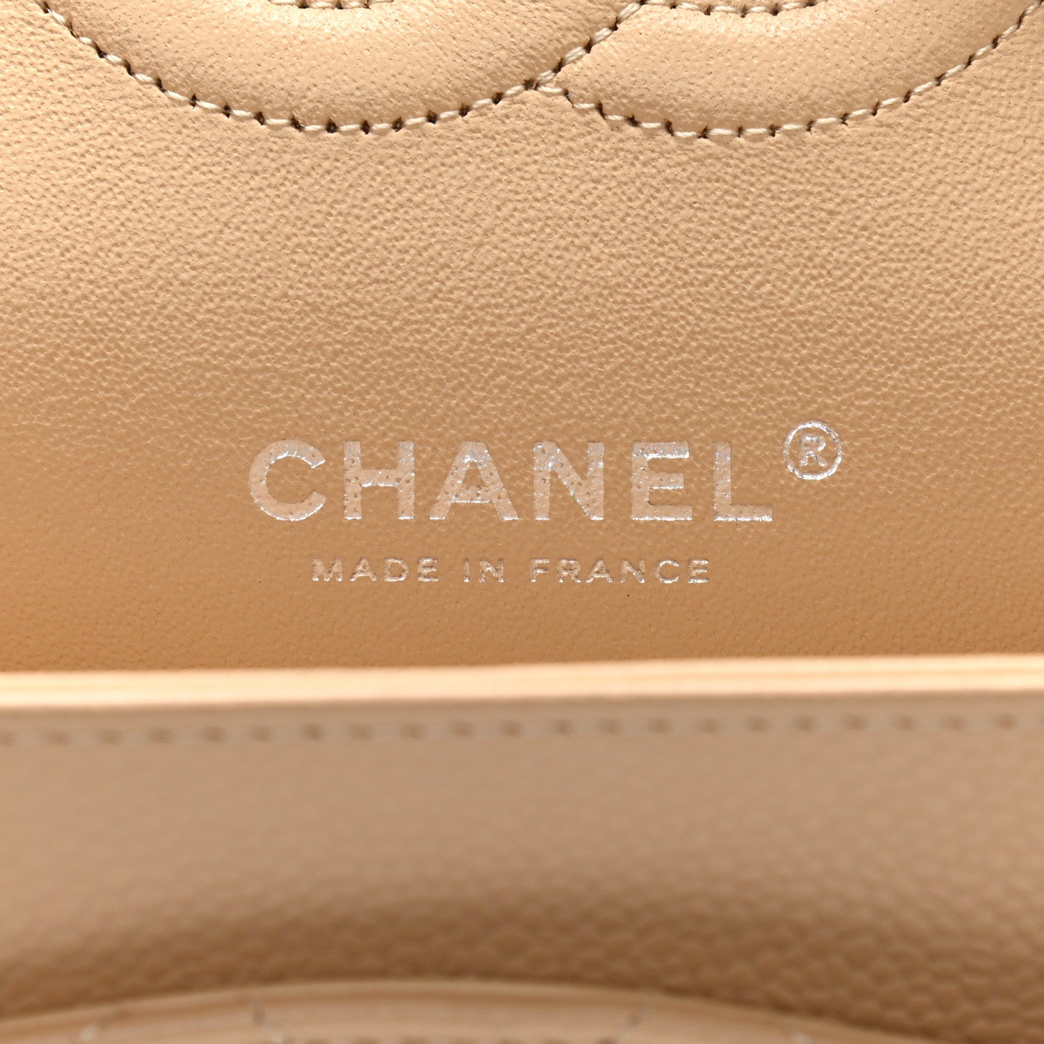 Chanel Caviar Quilted Medium Double Flap Beige 6 of 9