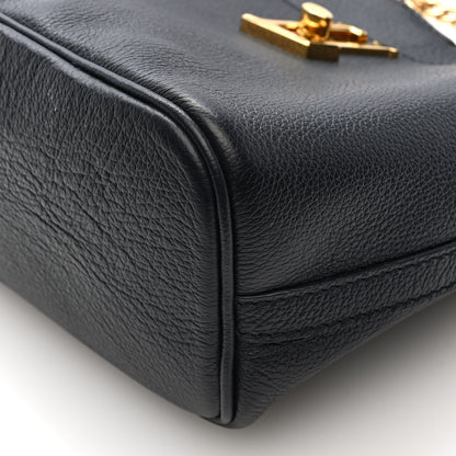 Louis Vuitton Calfskin Lock and Walk Bucket Black 8 of 8