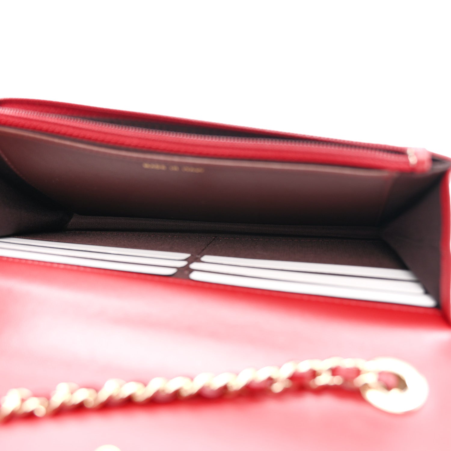 Chanel Lambskin Quilted Trendy CC Wallet On Chain WOC Red 5 of 13