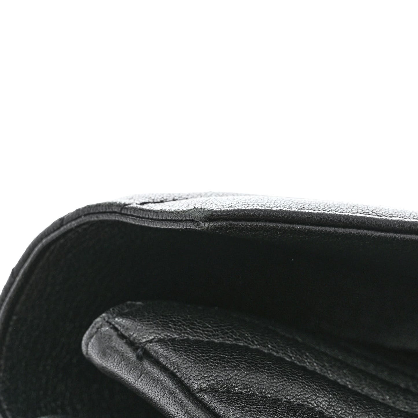 Sheepskin Matelasse Chevron Monogram Large College Satchel Black