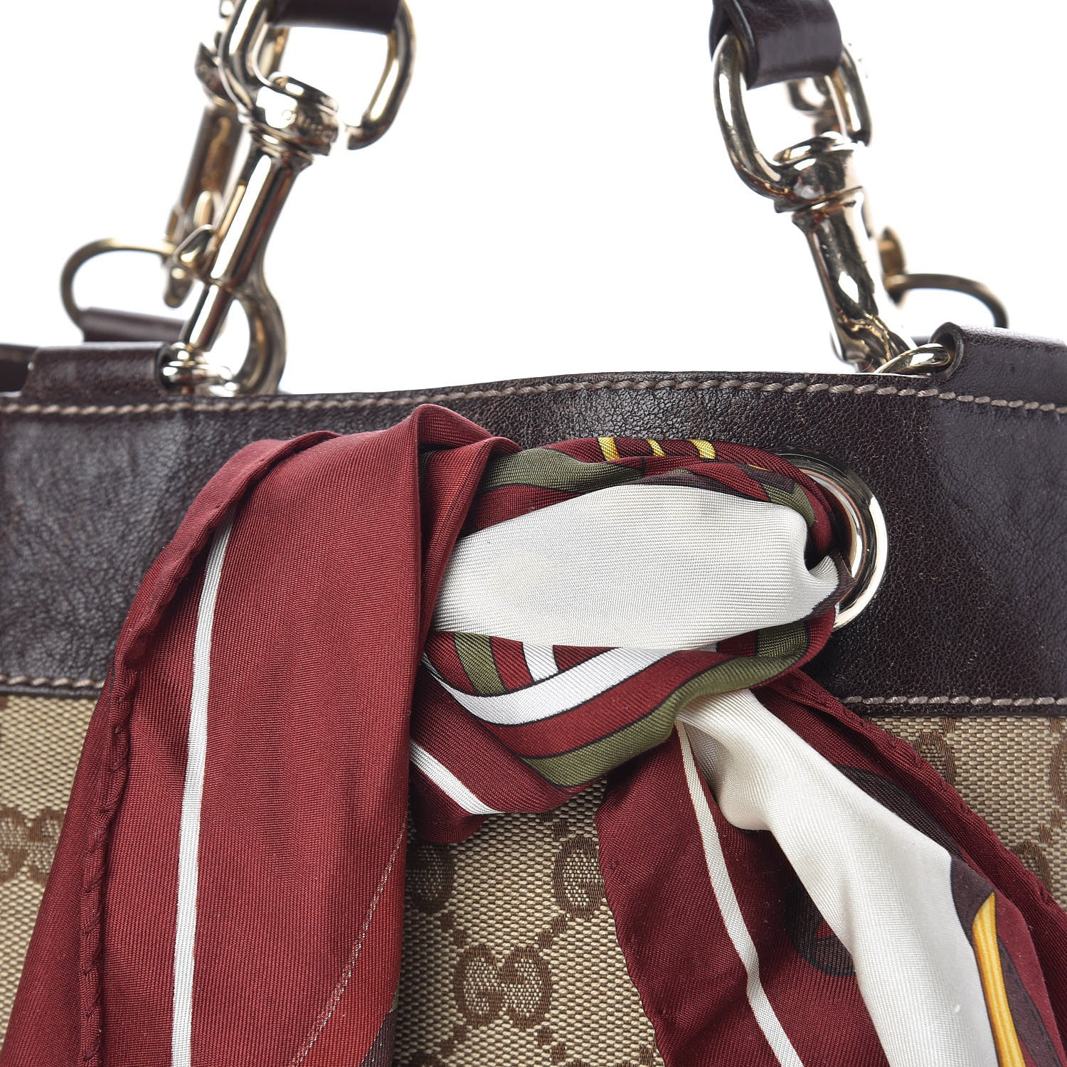 Gucci Monogram Medium Positano Tote Dark Brown 8 of 11