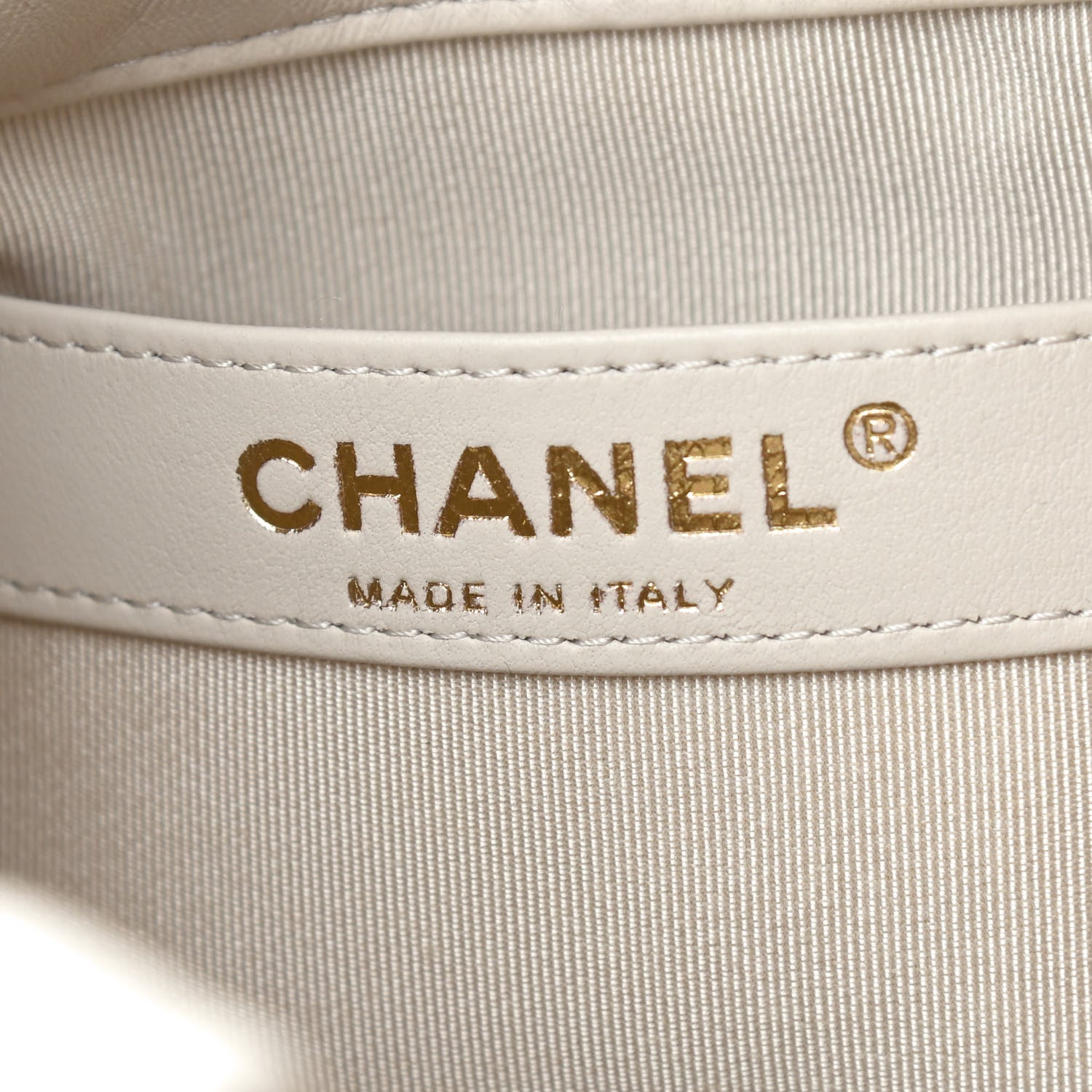 Chanel Lambskin Bucket Chain Drawstring Bag Beige 6 of 10