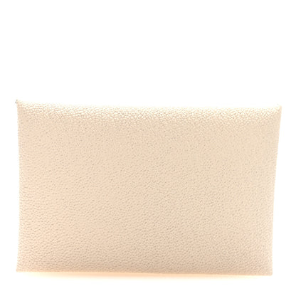 Hermes Chevre Mysore Verso Calvi Card Case Nata Quebracho 1 of 8