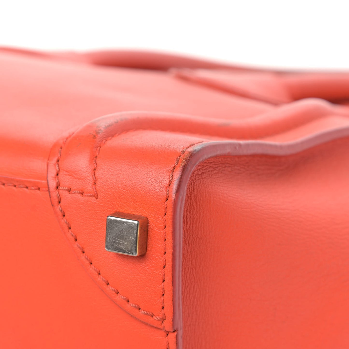 Smooth Calfskin Micro Luggage Bright Orange