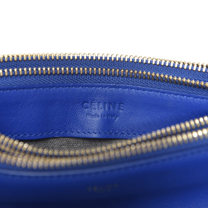Celine Lambskin Small Trio Crossbody Bag Electric Blue 8 of 13