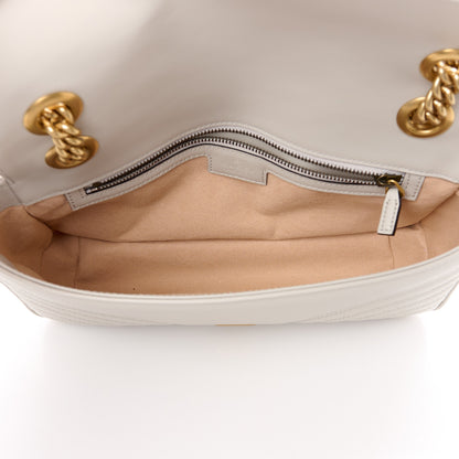 Gucci Calfskin Matelasse Small GG Marmont Shoulder Bag Light Grey 5 of 12