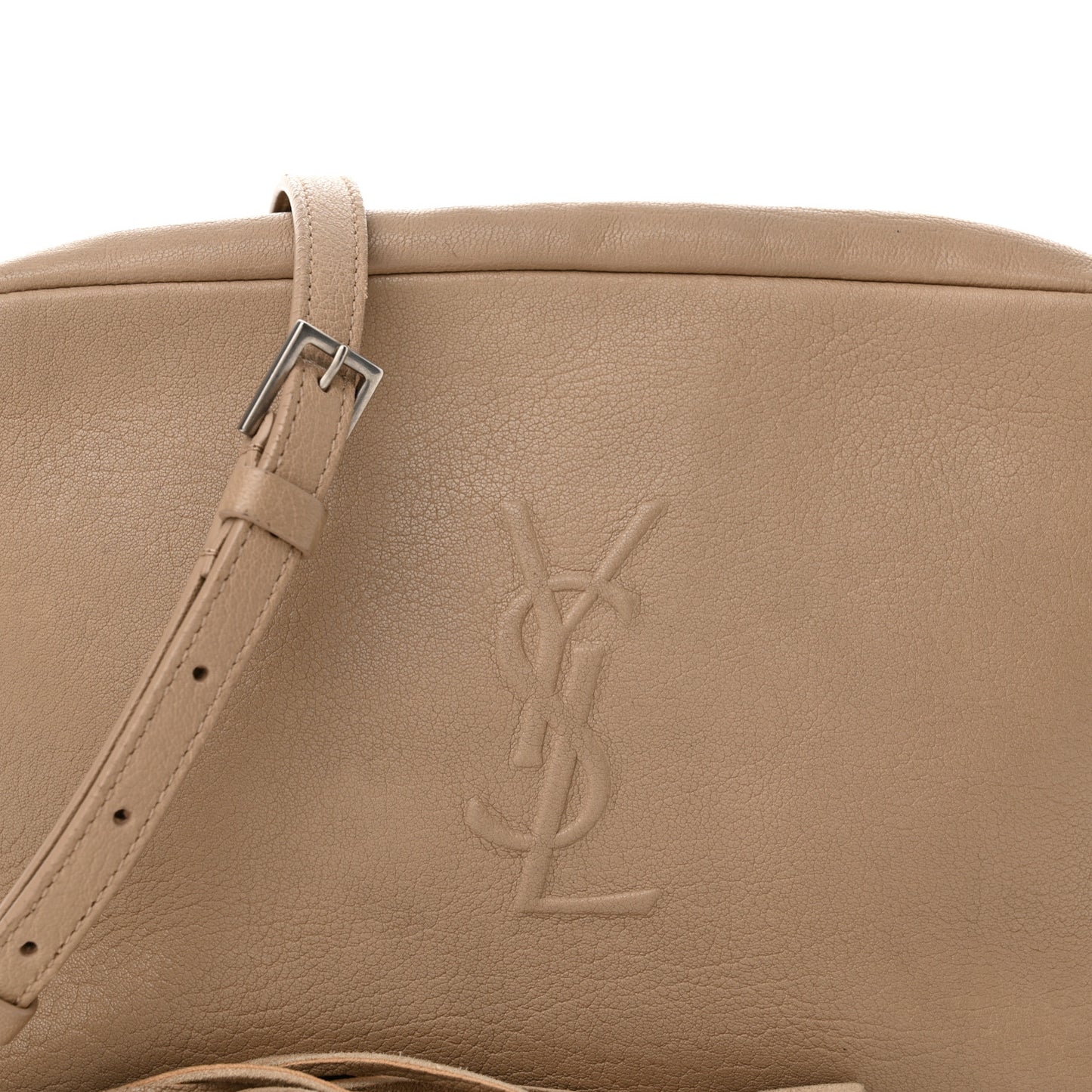 Lambskin Monogram Small Lou Camera Bag Dark Beige