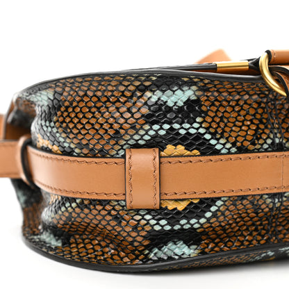Chloe Python Calfskin Embossed Mini Marcie Round Crossbody Bag Multicolor 9 of 10