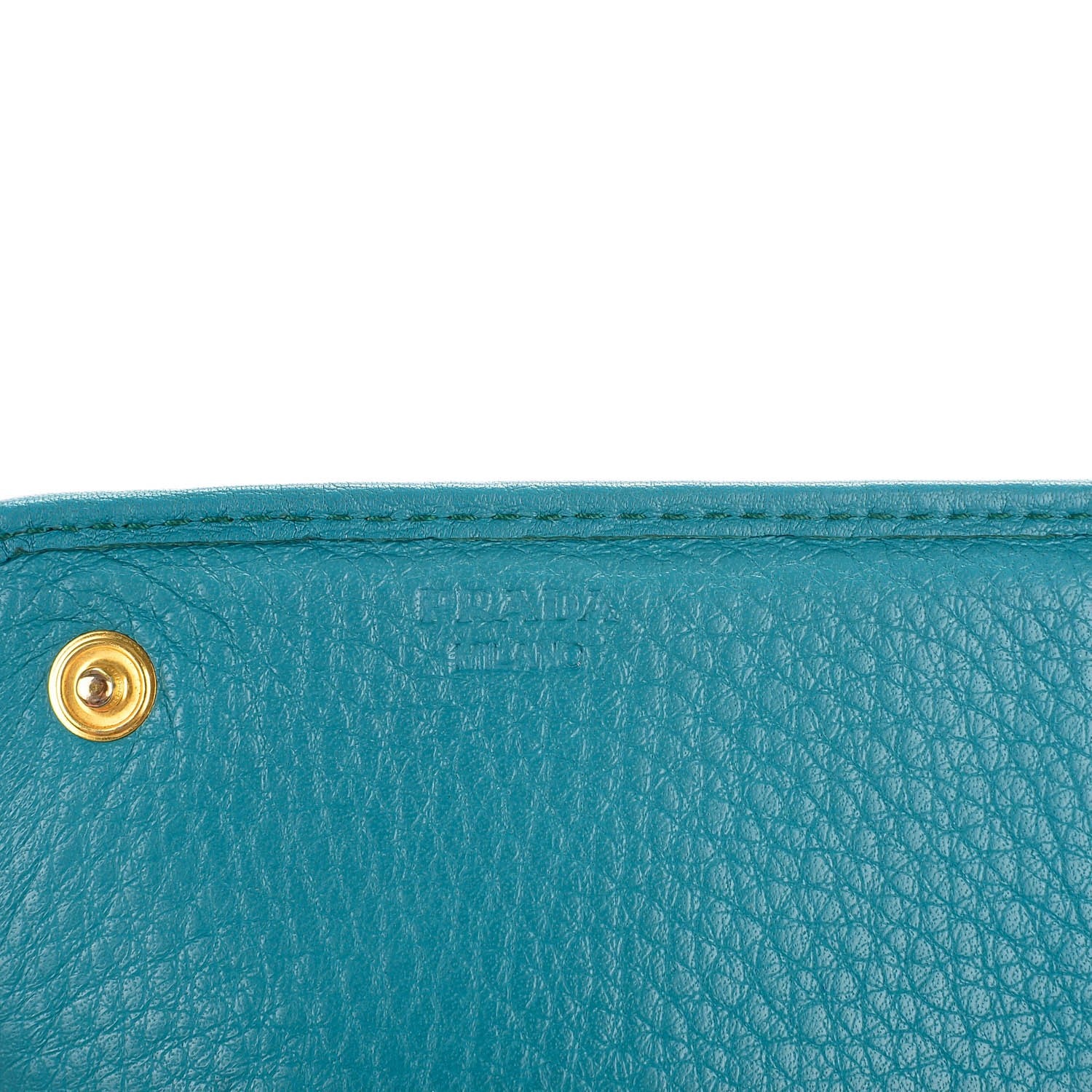 Prada Vitello Daino Continental Flap Wallet Pavone 6 of 8