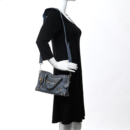 Balenciaga Agneau Giant 12 Gold Hardware Mini City Bleu Persan 2 of 17