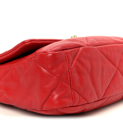 Chanel Lambskin Quilted Medium Chanel 19 Flap Red 9 of 10