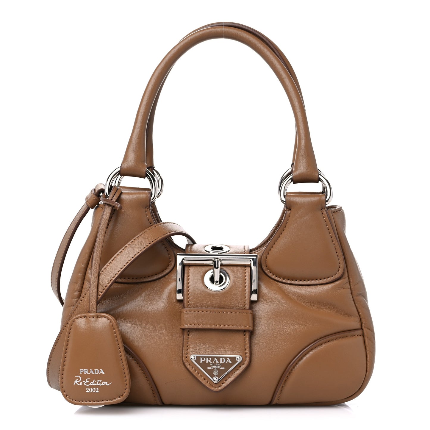 Nappa Soft Padded Re-Edition 2002 Moon Bag Caramel