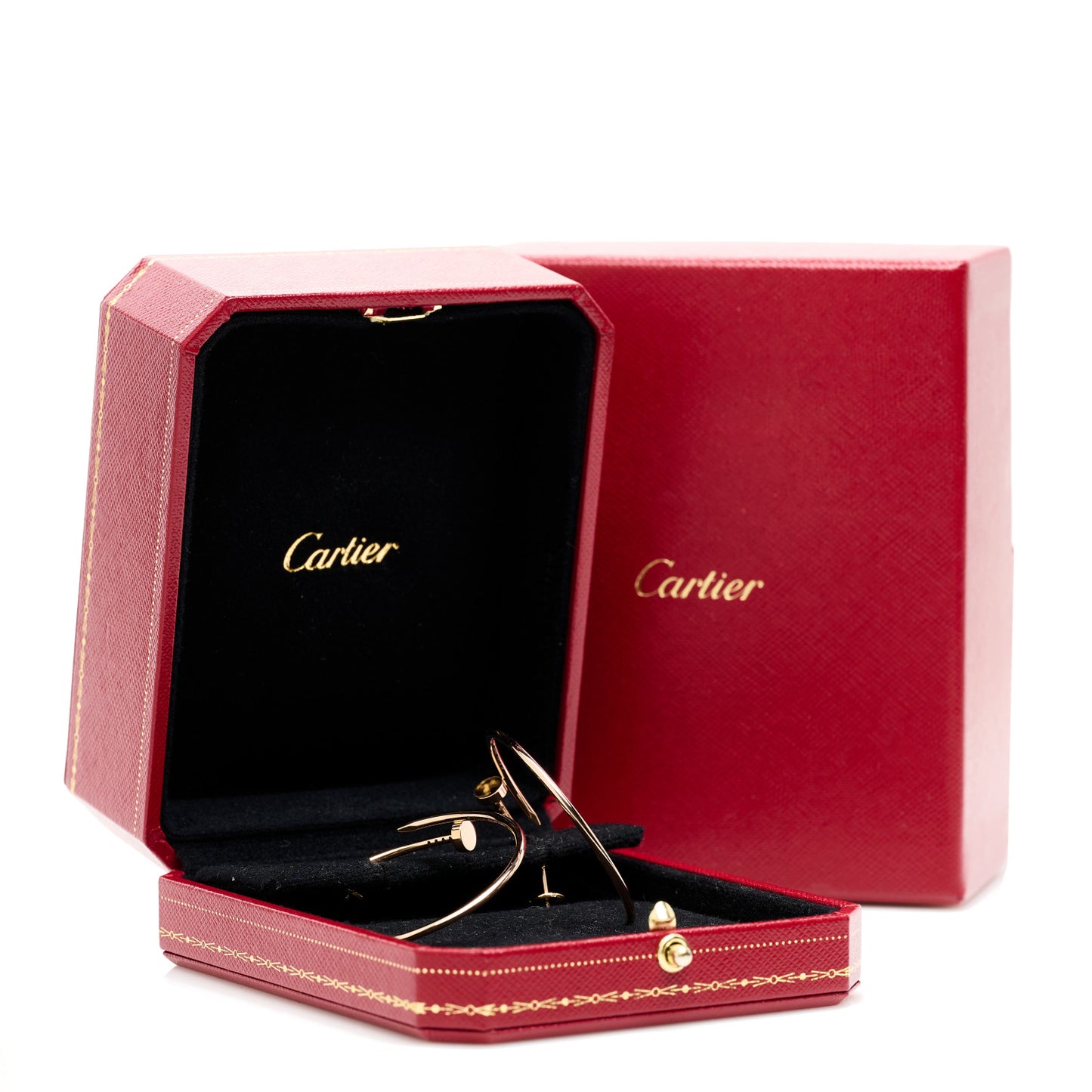 18K Pink Gold Large Juste Un Clou Hoop Earrings