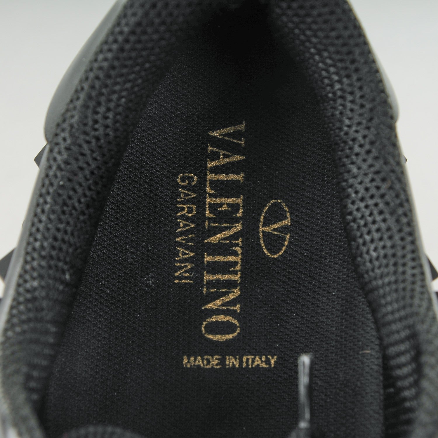 Valentino Garavani Calfskin Rockstud Sneakers 37 Black 7 of 7