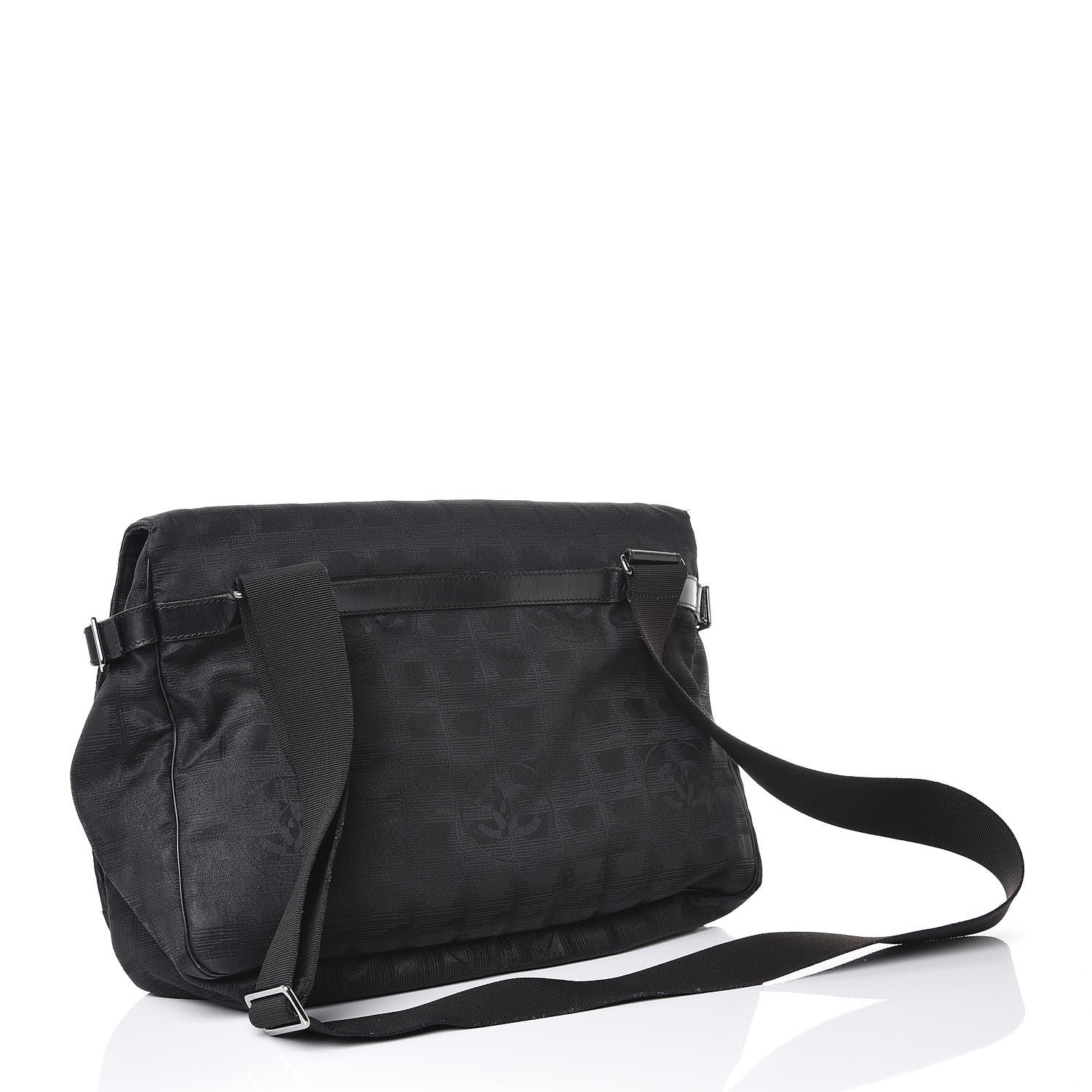 Chanel Nylon Travel Messenger Bag Black 3 of 9