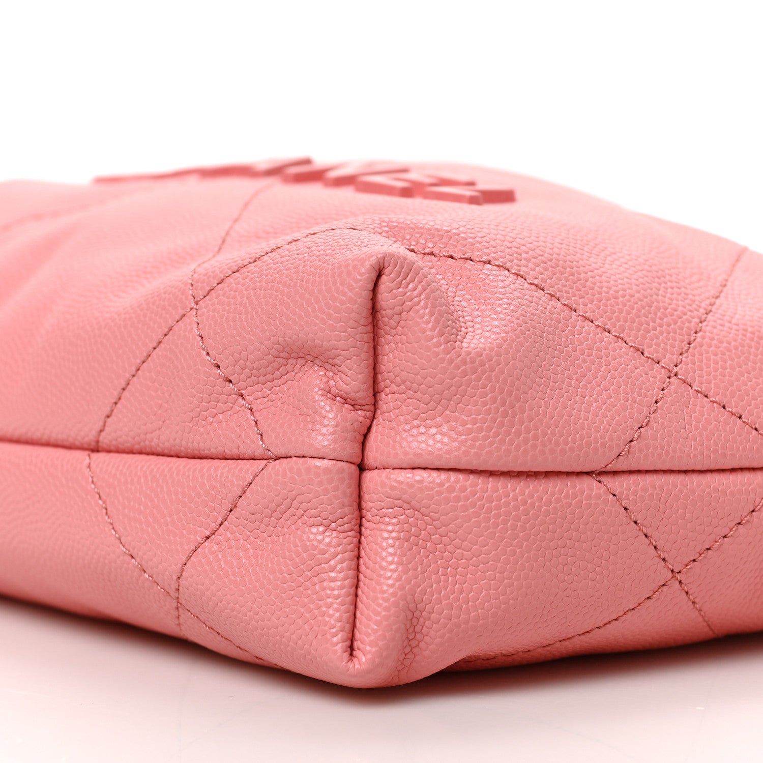 Chanel Shiny Caviar Quilted Mini Chanel 22 Coral 9 of 9