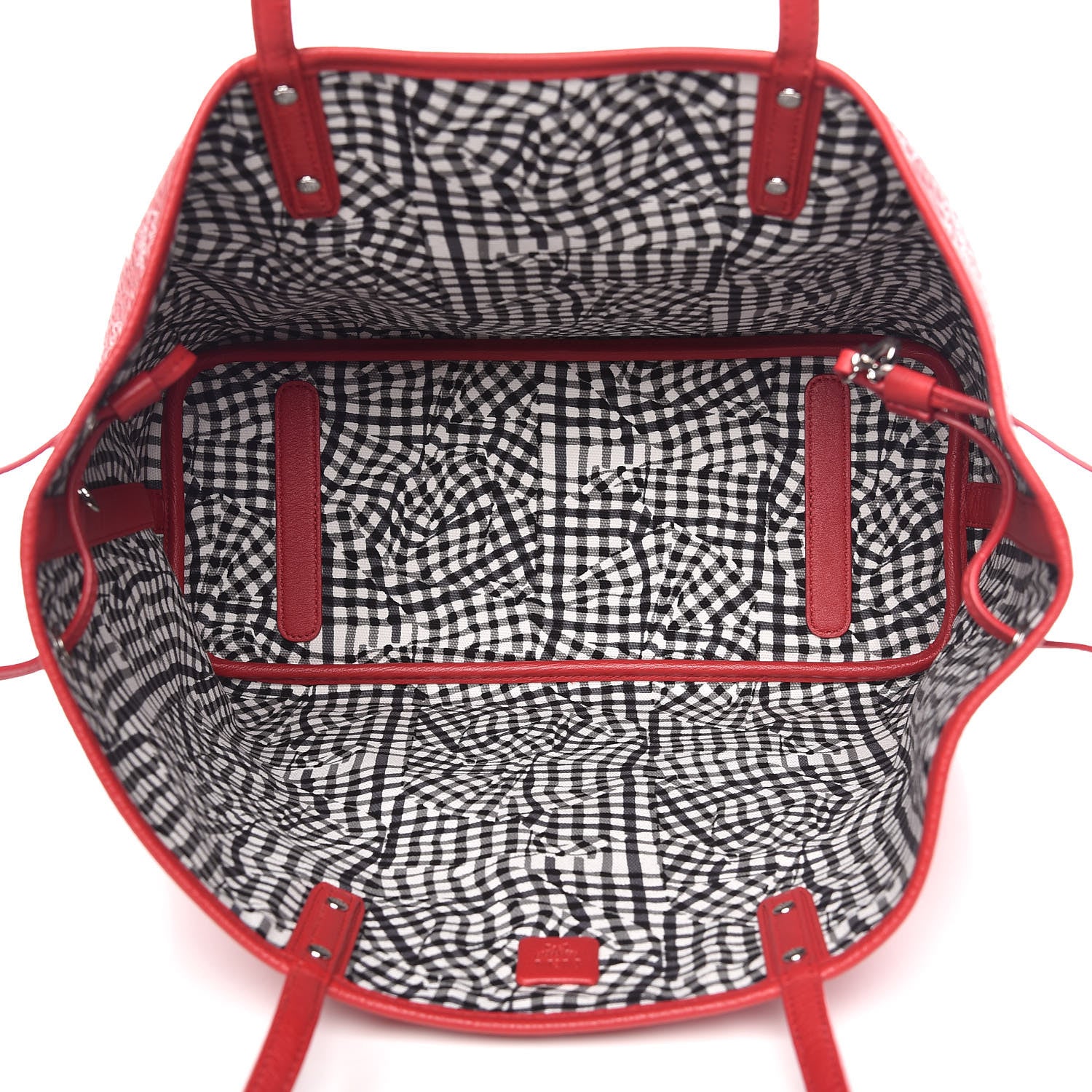 MCM Visetos Medium Liz Reversible Shopper Tote Ruby Red 10 of 14