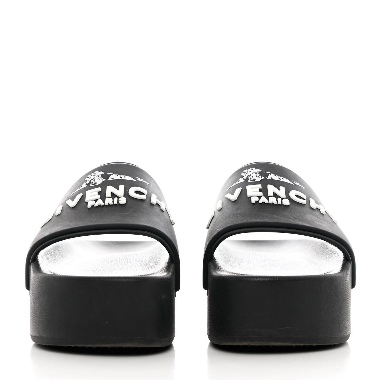 Rubber Logo 101 Dalmatians Print Platform Slides 39 Black
