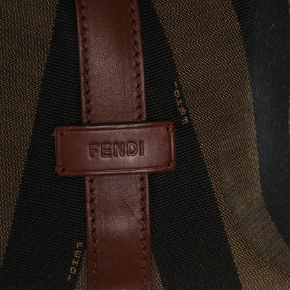 Fendi Pequin Cuoio Vegetale Large Hobo Tobacco Black Cuoio 7 of 7