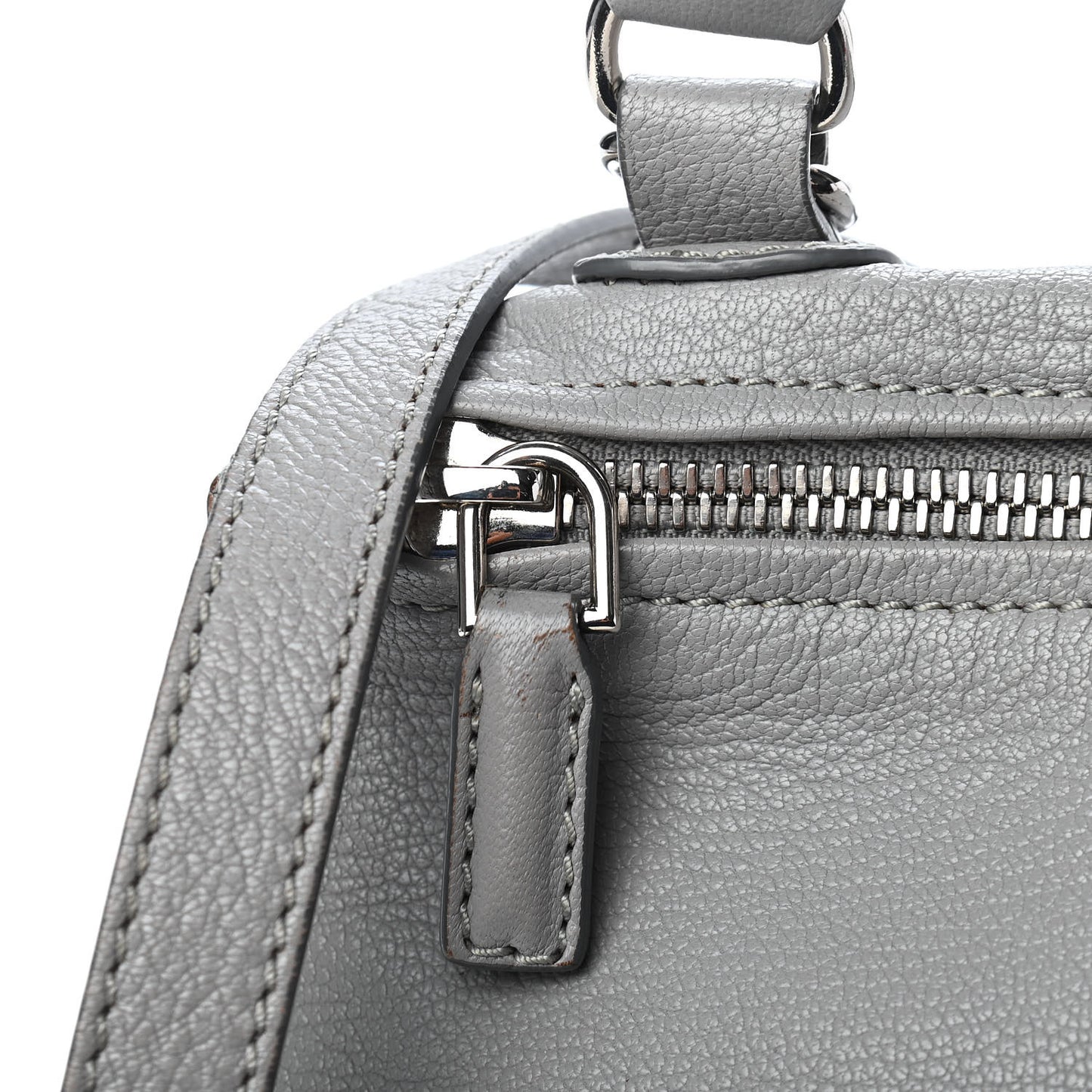 Sugar Goatskin Small Pandora Pearl Grey